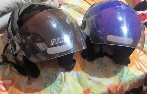 Vendo Dois Capacetes Abertos Pro Tork New Liberty 3 Preto e Azul