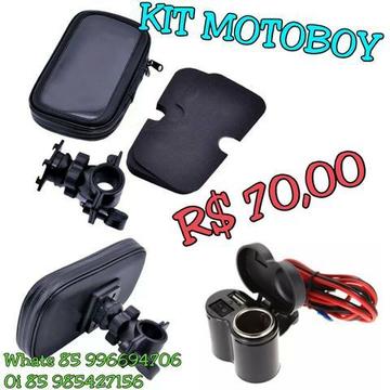 Kit Motoboy Usb Suporte Celular