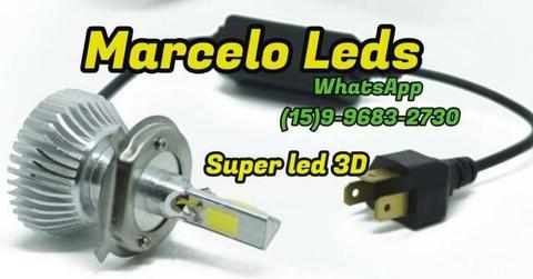 3D super led com reator 54W lampada de moto