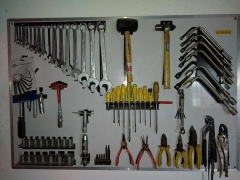 Painel de ferramentas (oficina de moto)