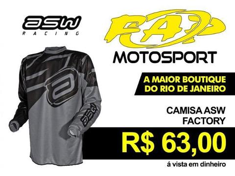 Camisa Asw Factory Cinza // FAP Motosposrt