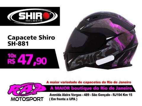 Capacete Moto Shiro SH-881 Aerodinamic Preto Cinza + Viseira e Frete Grátis