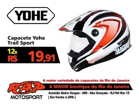 Capacete Moto Yohe Trail Sport Laranja