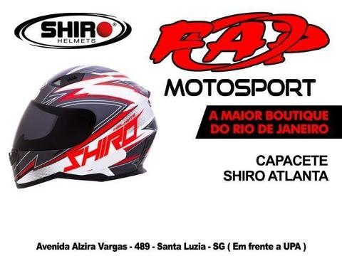 Capacete para Moto Shiro SH-881 Atlanta Cinza Vermelho + Viseira e Frete Grátis