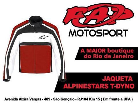Jaqueta Impermeável Alpinestars Moto T-Dyno Preta Vermelha