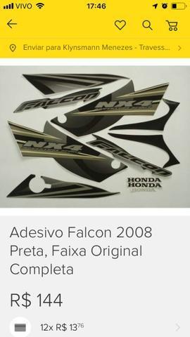 Adesivos para falcon cor preta modelo 2008