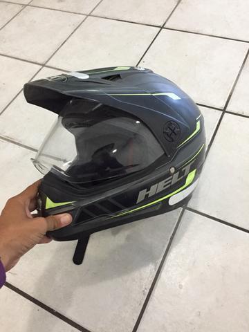 Capacete Moto Helt Cross Vision Triller Gren fosco