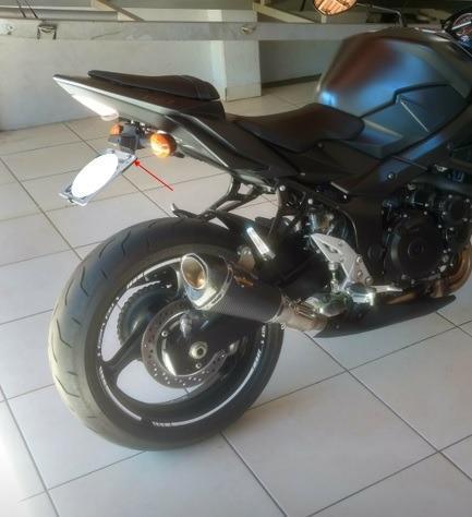 Escapamento esportivo (ponteira) e eliminador de rabeta GSR750