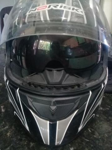 Kit capacete + protetor de mãos + luvas