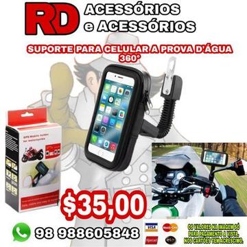 Suporte para celular a prova d'água para motos