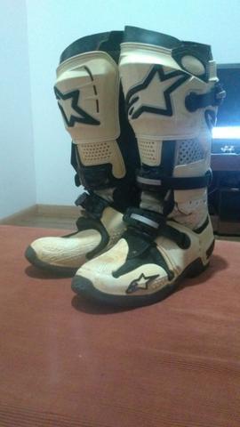 Bota alpinestars tech 10 branca semi nova para trilha ou motocross