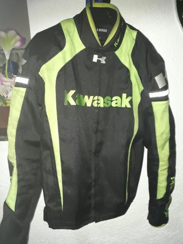 Jaqueta e luvas Kawasaki