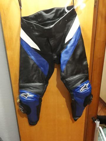 Calça alpinestars couro tamanho 54 EUR motociclista toppp