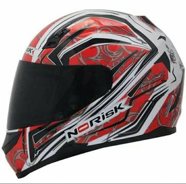 Capacete norisk ff391 tribal vermelho