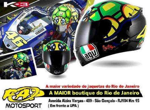 Capacete Moto Fechado Agv K3 Turtle Original