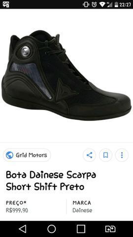 Bota dainese scarpa short shift preto