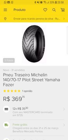 Vendo ou troco pneu novo fazer 250 michelan