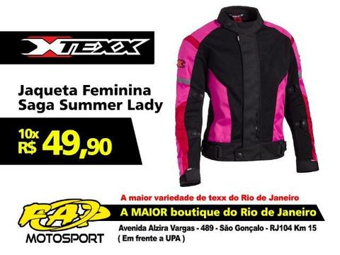 Jaqueta Moto Texx Saga Summer Lady Rosa Ventilada