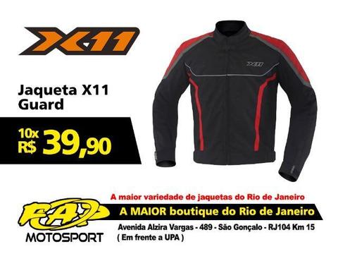 Jaqueta Moto X11 Guard Preta Vermelha