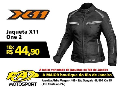 Jaqueta Moto X11 One 2 Feminina Impermeável Preta