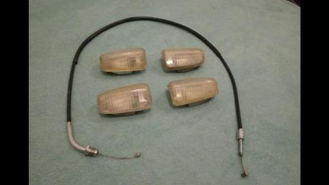 Cabo acelerador e lentes piscas twister cbx