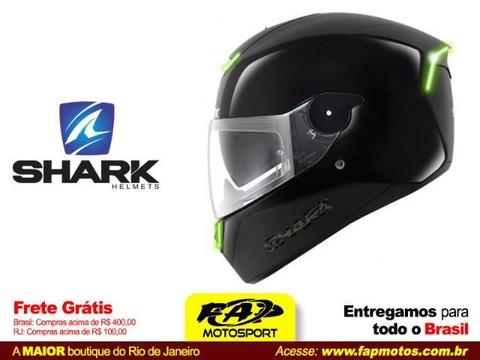 Capacete Moto Shark Skwal Preto / Frete Grátis Brasil