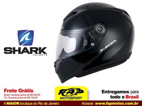 Capacete Moto Shark S700 Prime Preto / Frete Grátis Brasil