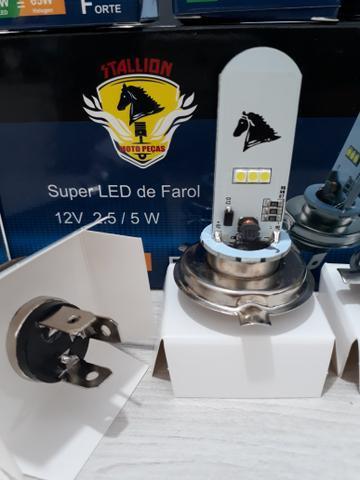 Lampada Farol Moto - Super Led - H4