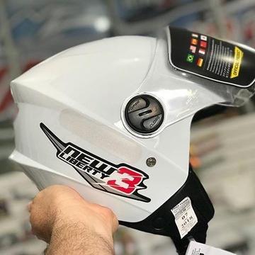 Capacete New Liberty 3 Branco com Bochechas Removíveis ( na Caixa )