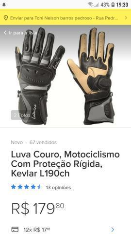 Luva motociclista nova