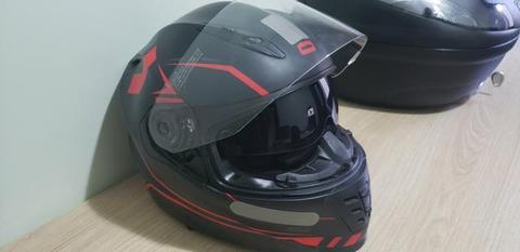 Capacete Norisk FF302 Target Preto Vermelho - Tam 60