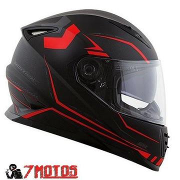 Capacete Norisk FF302 Target PretoFosco/Vermelho