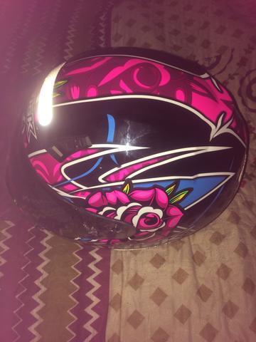 Capacete Norisk Ff391 Roses Feminino Preto - produto novo