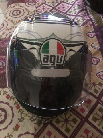 Capacete AGV Horizon Absolut Branco/Titanium - Balaclava