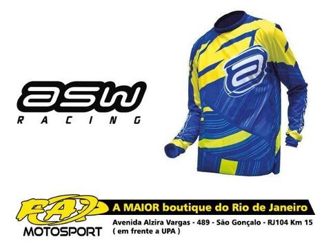 Camisa Asw Motocross Factory Limited 17 Azul