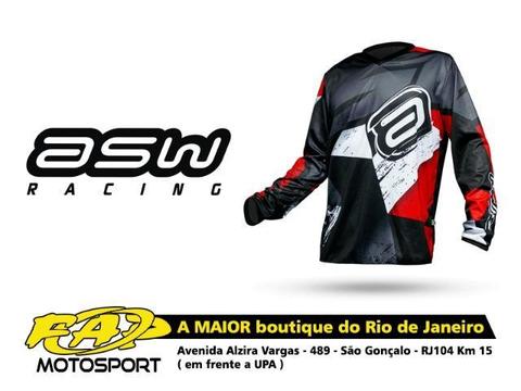 Camisa Moto Asw Factory Limited 18 Vermelha