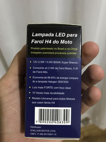 Lâmpada led moto H4 super branca