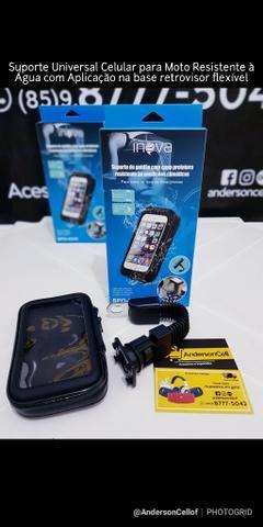 Suporte Celular para Moto e Bicicleta Resistente à água Aplicação base retrovisor