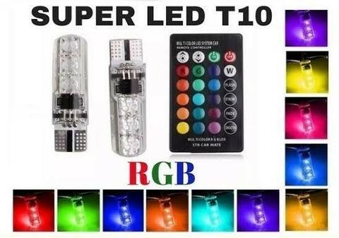 Led t10(rgb) com strobo (camaleão)