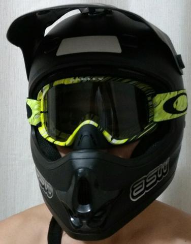 Capacete Asw e Óculos Oakley - Novo - Motocross - Oportunidade