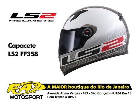 Capacete Ls2 para Moto FF358 Racing Branco