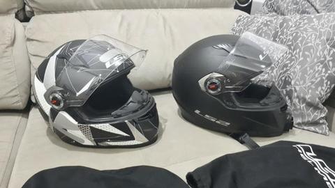 Capacete LS2 FF358 semi-novos, 6 meses de uso ! Aceito cartão