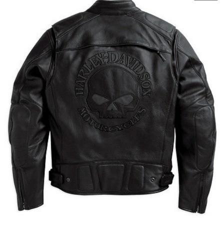 Jaqueta de couro Harley-Davidson, modelo skull, original tamanho XL