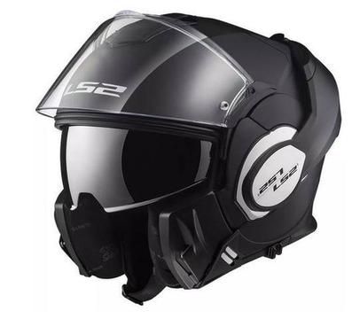 Capacete Ls2 Ff399 Valiant Modular Preto Fosco