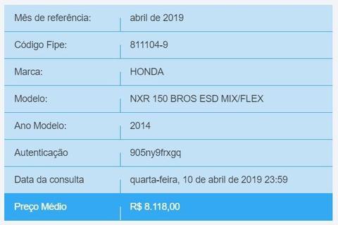 Honda NXR Bros ESD Flex Original e com Baú - Em Perfeito Estado! - 2014