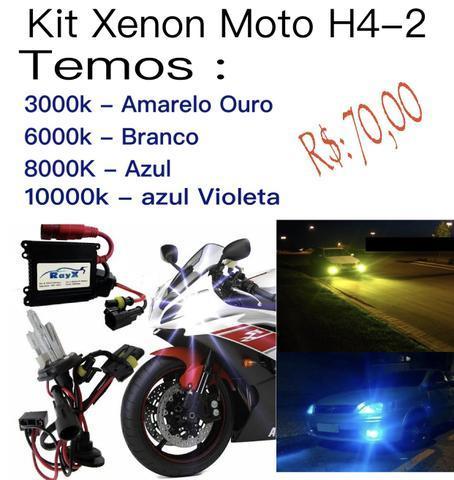 Kit Xenon Moto H4-2 Média Amarela Máxima Xenon