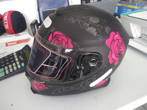 Capacete axxis eagle flowers preto com entrega em todo rio!