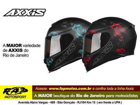Capacete Moto Axxis Eagle Flowers Cores