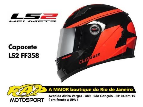 Capacete Ls2 Moto FF358 Fluor Vermelho