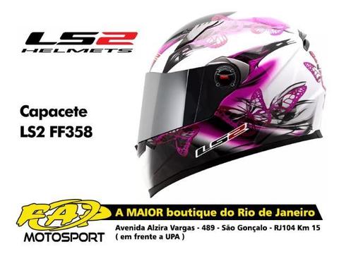 Capacete Moto Ls2 Fechado FF358 Flowers Rosa